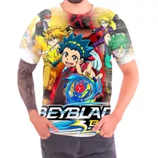 Camiseta Camisa Beyblade Burst Valt Aoi Desenhos Infantil 15
