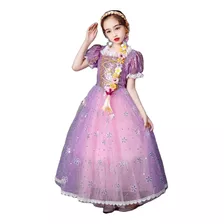 Vestido De Princesa Niña Fiesta De Disfraces De Rol Rapunzel