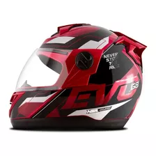 Capacete Para Moto Fechado Pro Tork Liberty Evolution G8 Evo Vermelho Tamanho 62 