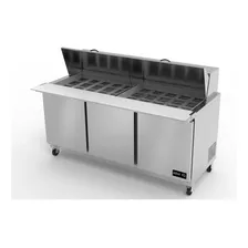 Mesa Refrigerada Para Ensaladas Mega Top Asber Aptm-72-30