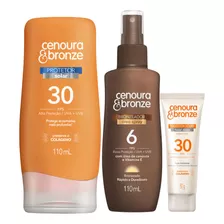 Kit Completo Protetor Solar + Bronzeador Cenoura E Bronze 