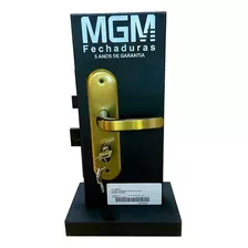 Fechadura De Porta Madeira Externa Stilo Alavanca Bronze Mgm