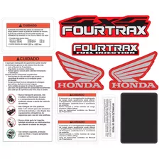  Kit Adesivos Completo Honda Fourtrax 420 2008 Até 2013