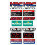 Honda Racing Sport Kit De Stickers Con Resina Planilla Rh10