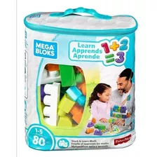 Mega Bloks Bloques Apila Aprende 80 Pz Azul Fisher Price