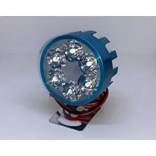 Faro Foco 6 Leds Barra Led Blanco Fijo Moto Bici 2pz