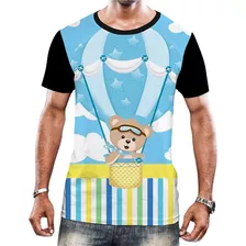 Camiseta Camisa Masculina Urso Baloeiro Tema Festa Em Hd 2