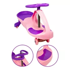 Carrinho Gira 360° Zippy Car Rosa Infantil Luz Suporta 100kg