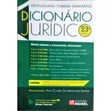 Dicionário Jurídico 23 Ed De Deocleciano Torrieri Guimarães Pela Rideel (2019)