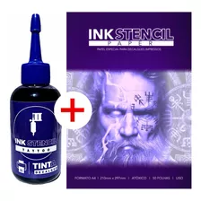 Tinta Decalque 60ml + Papel Vegetal 70grm- Ink Stencil