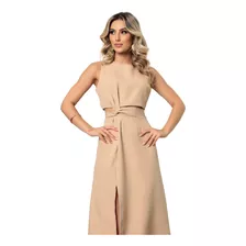 Conjunto Feminino Verão Festa Balada Alfaiataria Saia Midi