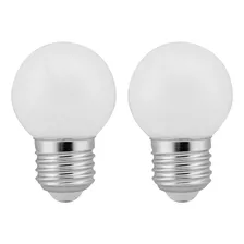 2 Lâmpadas Led Bolinha Decorativa Orby 3w 110v (branco Frio)