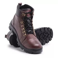  Bota Sapato Botina Coturno Masculino Couro Moderno