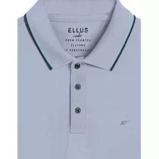 Polo Ellus Easa Frisos Classic Masculina Azul Claro