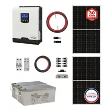 Kit Energia Solar Inversor Cargador 3kw 3,2kwh Día Renogen