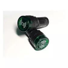 Sinalizador Com Som E Luz Pulsante 22mm 24v / Verde
