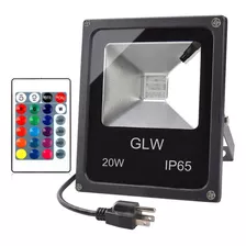 Glw Luz De Inundacin Led Rgb De 20 W, Impermeable, Ip65, Reg