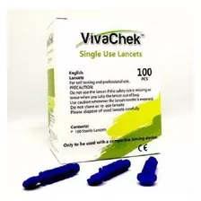 Lancetas Vivachek 50und 28g (color Azul) En Bolsa Ziploc