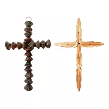 Cruz Crucifijo Artesanal De Pared - 18 O 25 Cm