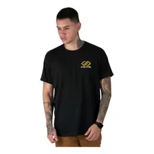 Camiseta Masculina Básica Algodão Preta Slim Evolution 