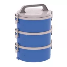 Kit Marmita Térmica Azul 1,5l Com 3 Unidades Tekcor - Soprano