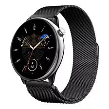 Pulseira Não Descasca Magnética Para Amazfit Gtr Mini A2174 Cor Preto