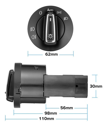 Faro Delantero Automtico Para Vw Golf Mk4 Passat Polo Foto 5