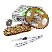 Kit Transmision Tech Yamaha Ybr 125 45-14 C/cadena Ref Oro 