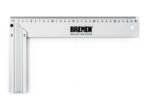 Escuadra Aluminio Carpintero Bremen 90 Grados 12 PuLG 300mm Cod. 6824 Dgm
