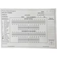 Fichas Dentales X 50 U - Formato Horizontal - Odontologia