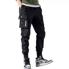 Pantalón Jogger Casual Cómodo Moda Bolsas Cargo 1215 Gyk