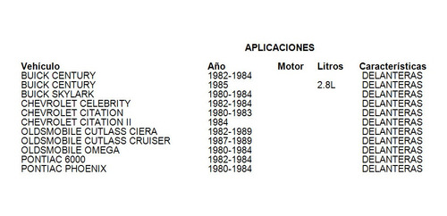 Balatas Delanteras Pontiac Phoenix 1983 Grc Foto 4