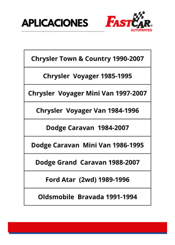 2 Amortiguadores Trasero Chrysler Voyager Mini Van 19972000 Foto 3