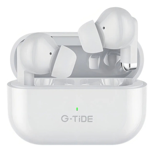 Audífonos Inalámbricos G-tide L22 Bluetooth 5.3 Con Cancelación De Ruido Y Micrófono Blanco
