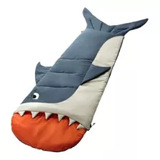 Bolsa De Dormir Sleeping Bag Para Niños Tiburón Color Gris Azulado