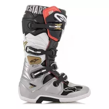 Botas Motocross Alpinestar Tech 7 Black Silver Mx Atv Top R