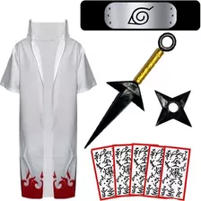 Cosplay Minato Manto Yondaime Hokage Kunai Bandana 