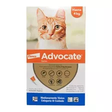 Pipetas X3 Antiparasitárias Advocate Cat De Até 4 Kg