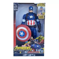 Muñeco Avengers / Capitán América 30 Cm Luz Y Sonido