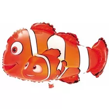 Balão Metalizado Nemo Peixe Fundo Do Mar 65*35cm - Kit 10