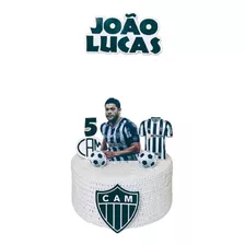 Topo De Bolo Personalizado Atlético Mineiro Galo Hulk