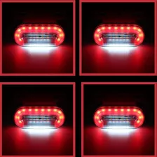 4x Lanterna Delimitadora Lateral Carreta Caminhão Baú 12leds