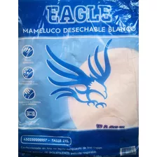 Mameluco Desechable Blanco Marca Eagle Con Cierre 