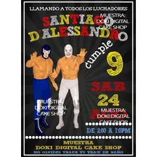 Invitación Digital Imprimible De Lucha Libre