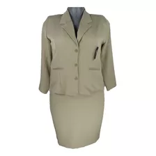 Conjunto Traje Sastre Formal Dama Uniforme Saco Falda Blanco