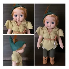 Boneco De Porcelana Peter Pan Antigo Conto Dagostini 20cm