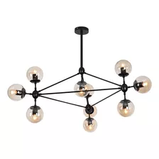 Pendente Nordecor Jabuticaba 10 Lampadas - Preto 10*e27