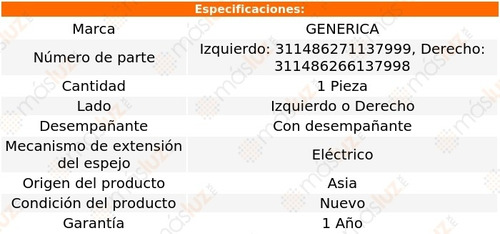 Espejo Izq O Der Elect C/desemp Fiat Grande Punto 05/09 Foto 2