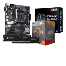 Kit Placa Mãe Asus A520m-e Ryzen 5 4600g 2x 16gb Fury 