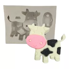 Molde Forma Silicone Sabonete Vaquinha Vaca Fazenda Cute